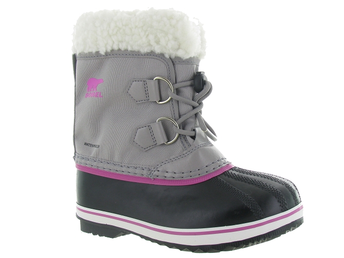 apres ski bottes fourrees -  - junior fille - Nylon - Gris - Sorel