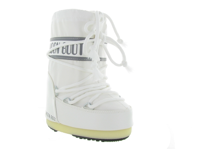 Moon boot apres ski bottes fourrees moon boot nylon kids mini blanc