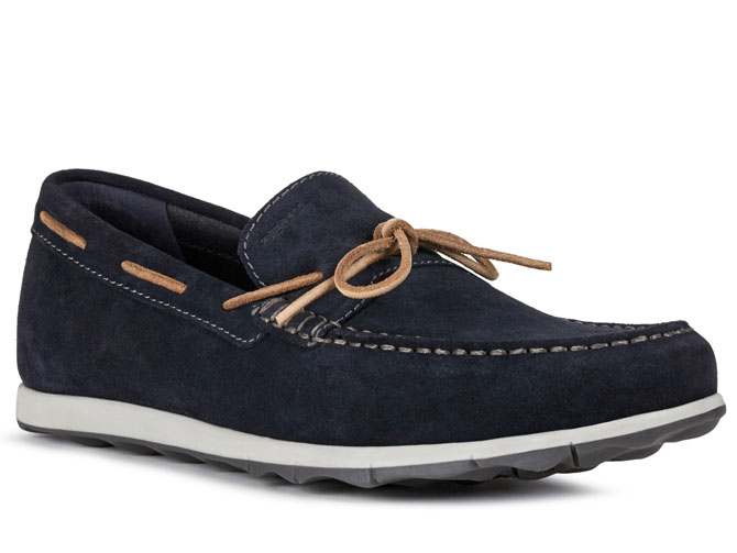 mocassins - Bateau - homme - Nubuck - Bleu - Geox