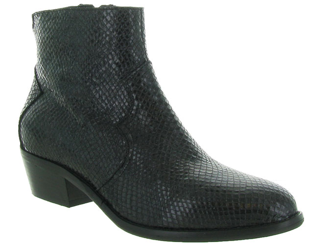 bottines et boots - Classique & Chic - femme - Cuir - Noir - Julie dee