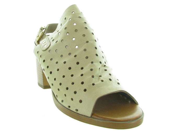 sandales et nu pieds - Mule Sabot - femme - Cuir - Beige - Inuovo4560101_3