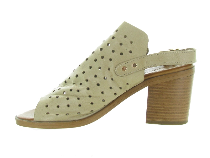 sandales et nu pieds - Mule Sabot - femme - Cuir - Beige - Inuovo4560101_4