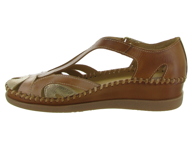 sandales et nu pieds - Confort - femme - Cuir - Marron - Pikolinos4564703_4