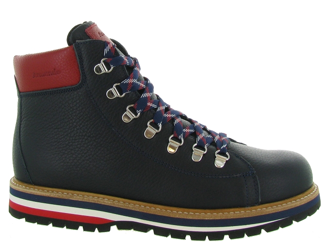 apres ski bottes fourrees - Chaussures neige - homme - Cuir - Bleu - Oscar4632203_2