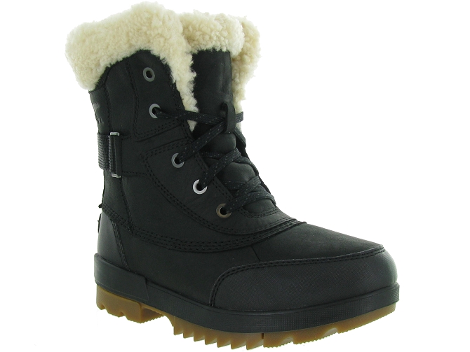 apres ski bottes fourrees - Bottine chaude - femme - Cuir - Noir - Sorel