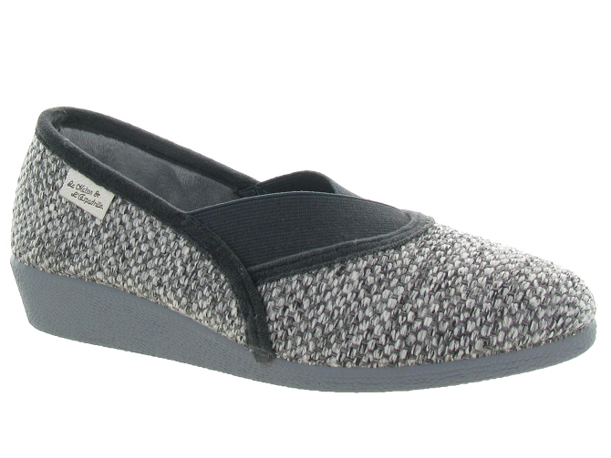 chaussons et pantoufles - Ballerines - femme - Toile Jean - Gris - La maison de l espadrille