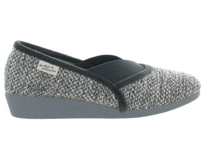 chaussons et pantoufles - Ballerines - femme - Toile Jean - Gris - La maison de l espadrille4659101_2