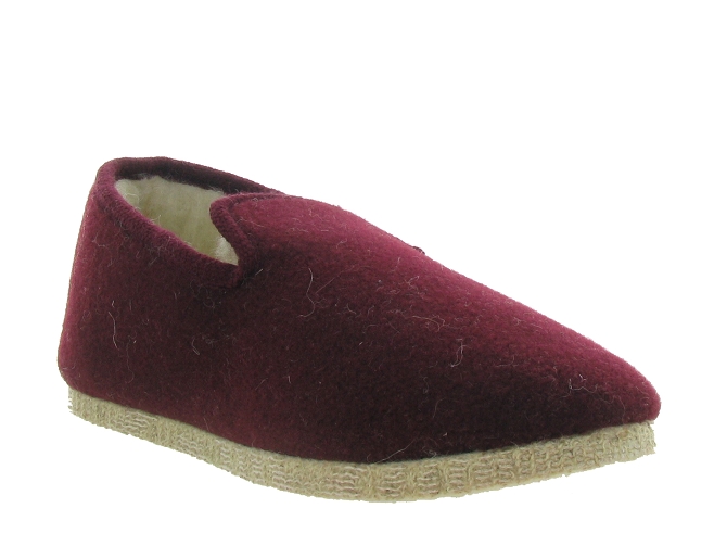 chaussons et pantoufles - Charentaises Hiver - homme - Synthétique - Rouge - La maison de l espadrille