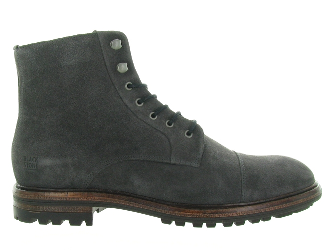 bottines et boots - Casual  - homme - Nubuck - Gris - Black stone4670201_2