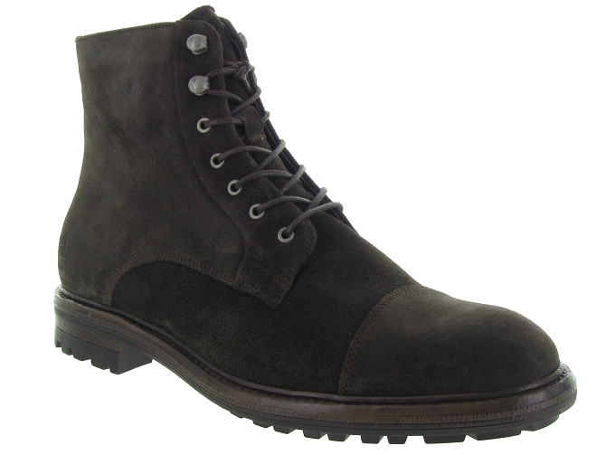 bottines et boots - Casual  - homme - Nubuck - Marron - Black stone