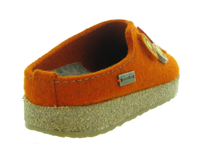 chaussons et pantoufles - Mules Sabots - femme - Feutrine - Orange - Haflinger4696002_5