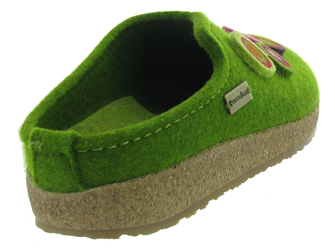 chaussons et pantoufles - Mules Sabots - femme - Feutrine - Vert - Haflinger4696003_5