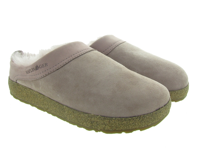 chaussons et pantoufles - Mules Sabots - femme - Toile Jean - Rose - Haflinger