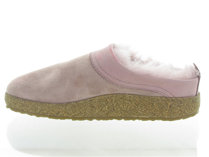 chaussons et pantoufles - Mules Sabots - femme - Toile Jean - Rose - Haflinger4696501_3