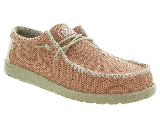 Hey dude baskets et sneakers wally braided naturel orange