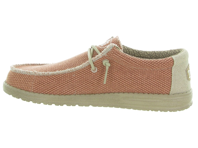 Hey dude baskets et sneakers wally braided naturel orange4703607_4