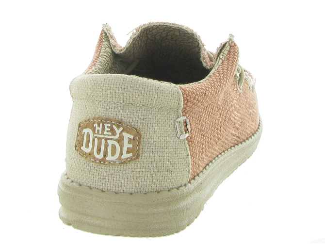 baskets et sneakers - Confort - homme - Toile Jean - Orange - Hey dude4703607_5