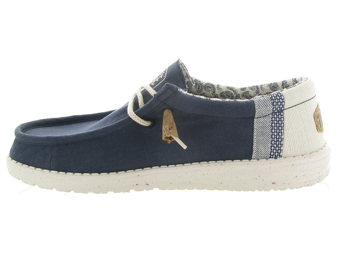 baskets et sneakers - Confort - homme - Toile Jean - Bleu - Hey dude4703702_4