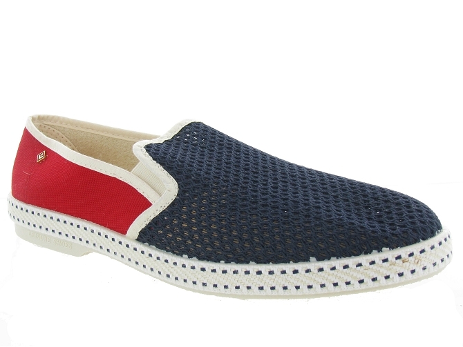 espadrilles -  - homme - Toile Jean - Rouge - Rivieras