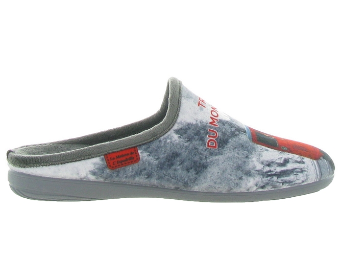 chaussons et pantoufles - Mules Sabots - homme - Toile Jean - Gris - La maison de l espadrille4753601_3