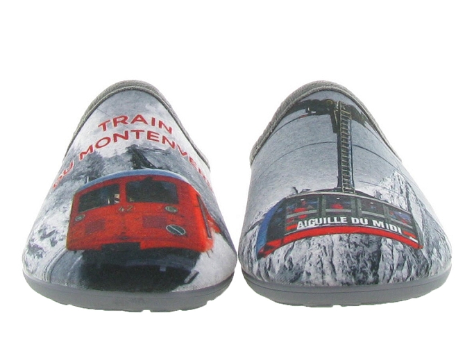 chaussons et pantoufles - Mules Sabots - homme - Toile Jean - Gris - La maison de l espadrille4753601_4