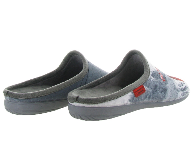 chaussons et pantoufles - Mules Sabots - homme - Toile Jean - Gris - La maison de l espadrille4753601_6