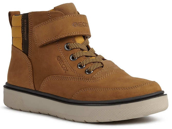 chaussures a lacets -  - junior garcon - Nubuck - Chestnut - Geox