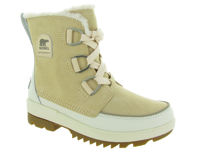 apres ski bottes fourrees - Botte de neige - femme - Nubuck - Beige - Sorel