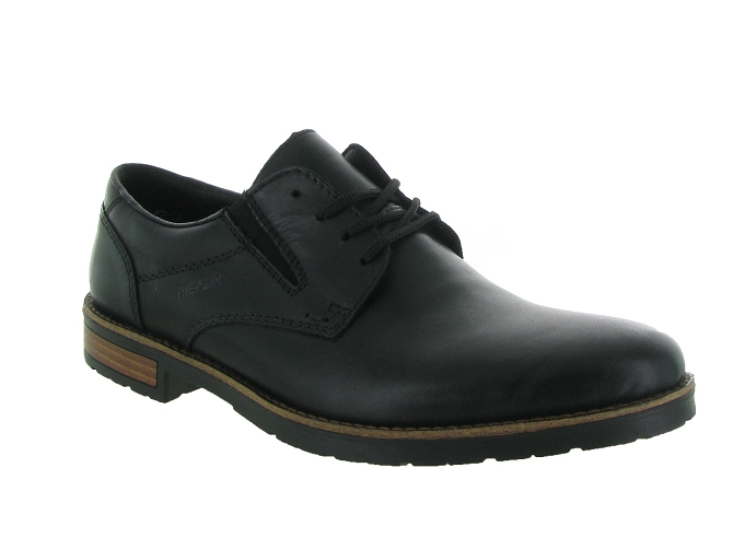 chaussures a lacets - Cérémonie - homme - Cuir - Noir - Rieker