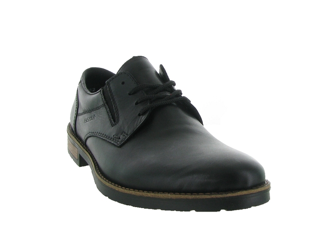 chaussures a lacets - Cérémonie - homme - Cuir - Noir - Rieker4766102_3