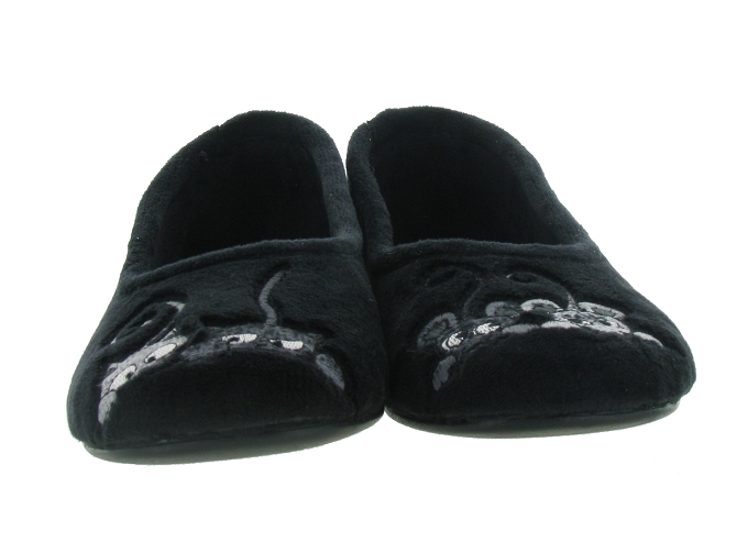 chaussons et pantoufles - Ballerines - femme - Toile Jean - Noir - La maison de l espadrille4768301_3