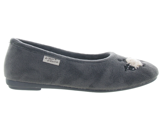 chaussons et pantoufles - Ballerines - femme - Toile Jean - Gris - La maison de l espadrille4768401_2