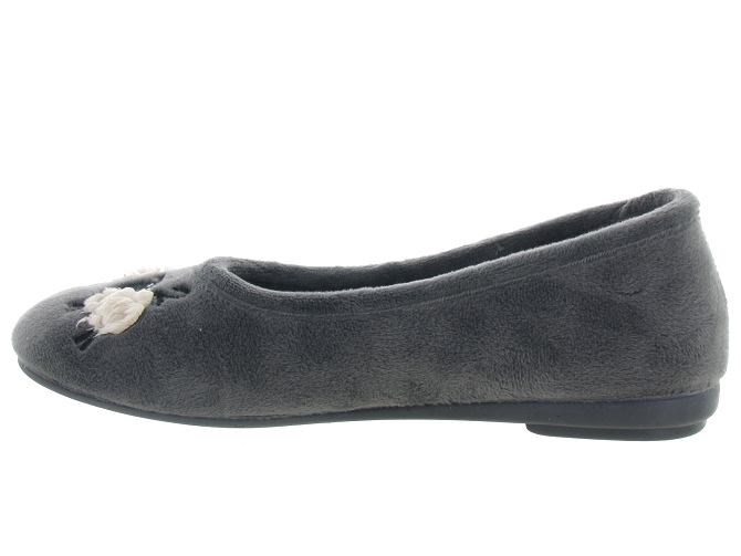 chaussons et pantoufles - Ballerines - femme - Toile Jean - Gris - La maison de l espadrille4768401_4