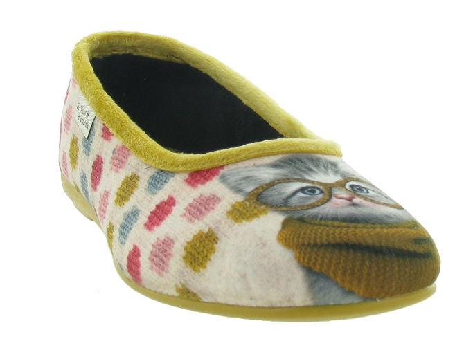 chaussons et pantoufles - Ballerines - femme - Toile Jean - Jaune - La maison de l espadrille