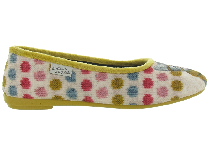 chaussons et pantoufles - Ballerines - femme - Toile Jean - Jaune - La maison de l espadrille4768601_2