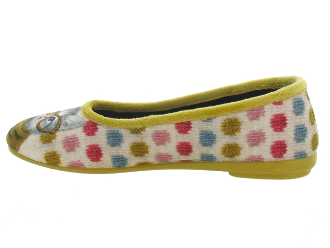 chaussons et pantoufles - Ballerines - femme - Toile Jean - Jaune - La maison de l espadrille4768601_4