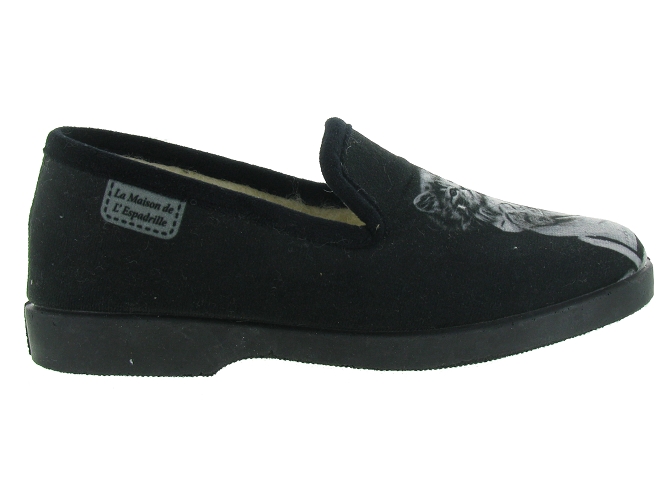 chaussons et pantoufles - Charentaise - femme - Synthétique - Noir - La maison de l espadrille4770901_2