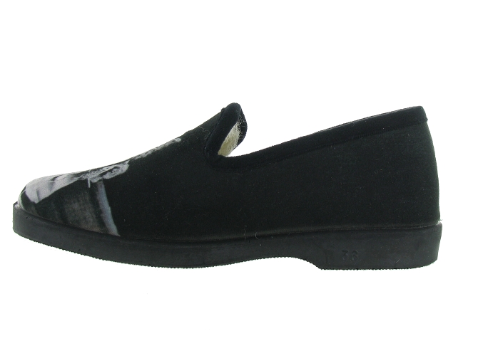 chaussons et pantoufles - Charentaise - femme - Synthétique - Noir - La maison de l espadrille4770901_4