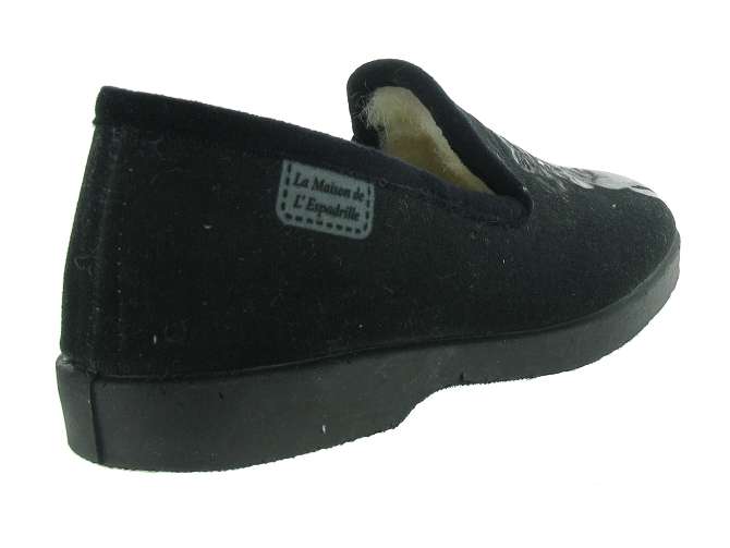 chaussons et pantoufles - Charentaise - femme - Synthétique - Noir - La maison de l espadrille4770901_5