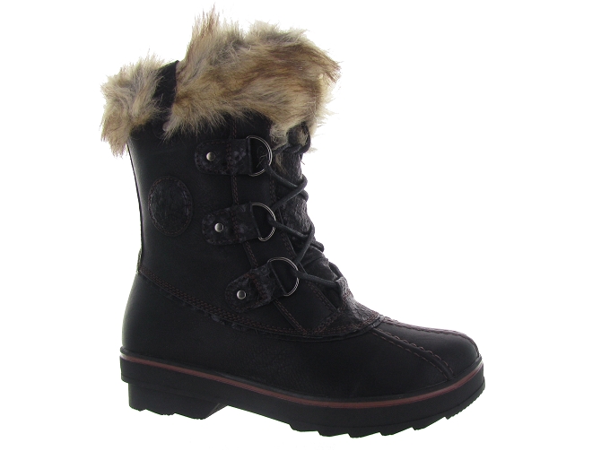 apres ski bottes fourrees - Bottine chaude - femme - Synthétique - Noir - Kimberfeel