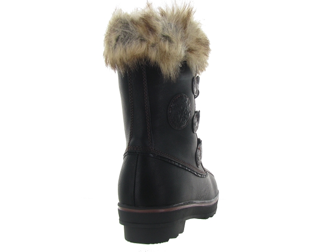 apres ski bottes fourrees - Bottine chaude - femme - Synthétique - Noir - Kimberfeel4775701_5