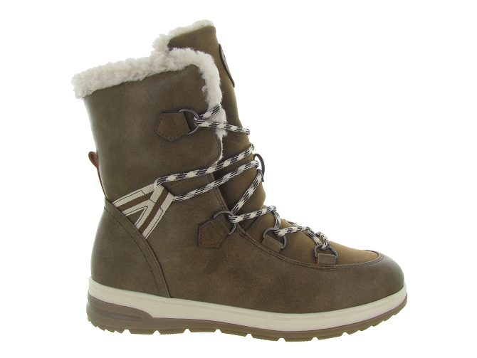 apres ski bottes fourrees - Chaussure neige - femme - Synthétique - Marron - Kimberfeel4776501_2