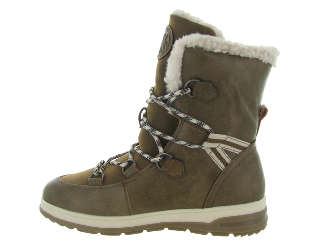 apres ski bottes fourrees - Chaussure neige - femme - Synthétique - Beige - Kimberfeel4776501_4