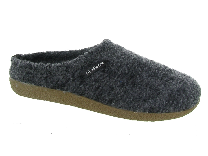 chaussons et pantoufles - Mules Sabots - homme - Laine - Gris - Giesswein