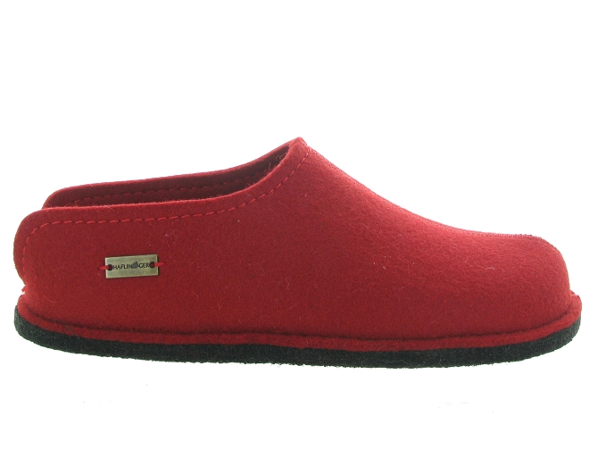 chaussons et pantoufles - Mules Sabots - homme - Feutrine - Rouge - Haflinger4780402_2