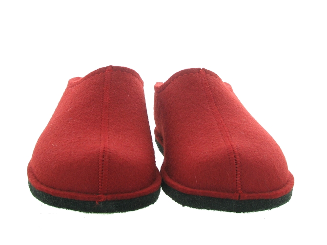 chaussons et pantoufles - Mules Sabots - homme - Feutrine - Rouge - Haflinger4780402_3