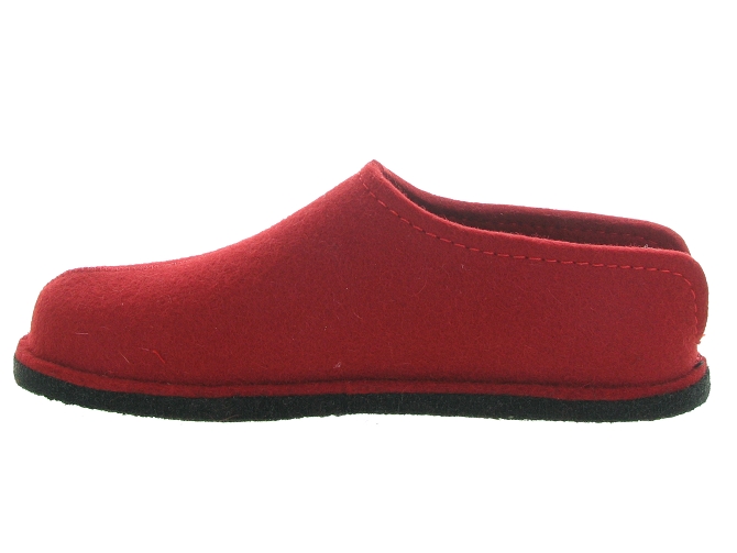 chaussons et pantoufles - Mules Sabots - homme - Feutrine - Rouge - Haflinger4780402_4