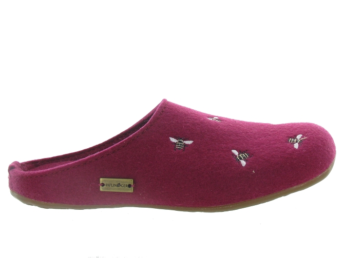 chaussons et pantoufles - Mules Sabots - femme - Feutrine - Rouge - Haflinger4780801_2