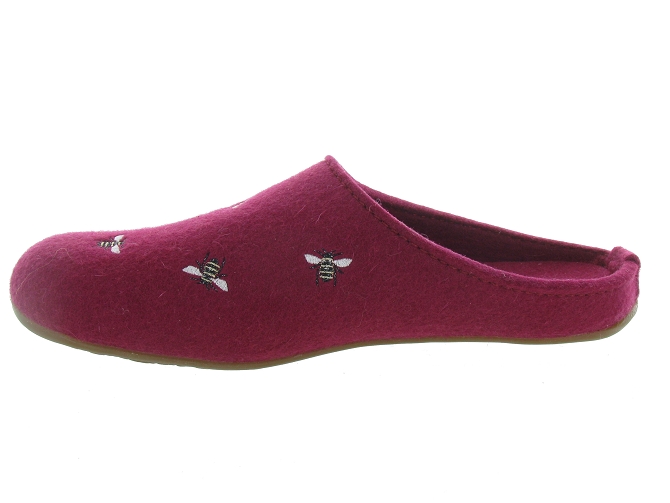 chaussons et pantoufles - Mules Sabots - femme - Feutrine - Rouge - Haflinger4780801_4