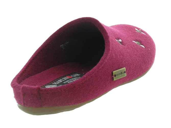 chaussons et pantoufles - Mules Sabots - femme - Feutrine - Rouge - Haflinger4780801_5